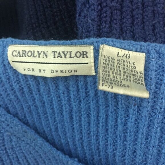 Carolyn Taylor SZ L vintage color-block sweater - Picture 3 of 3